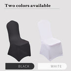Stretch Spandex Chair Covers 6 12 Pack Machine Washable Wrinkle Resistant - Wedding Banquet Party Event Dining Chair Slipcovers Black White