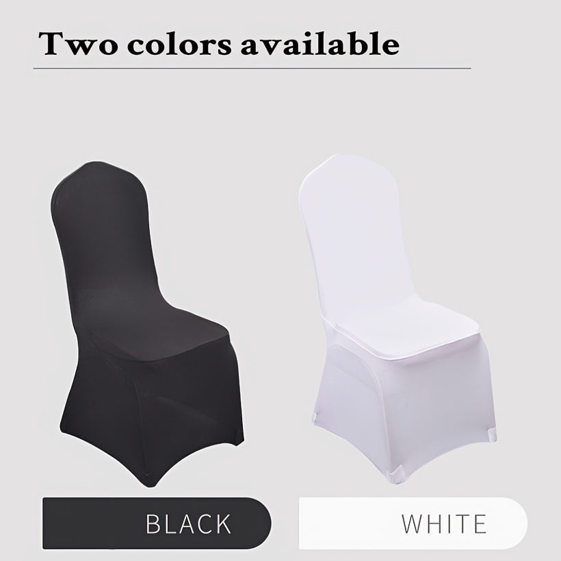 Stretch Spandex Chair Covers 6 12 Pack Machine Washable Wrinkle Resistant - Wedding Banquet Party Event Dining Chair Slipcovers Black White