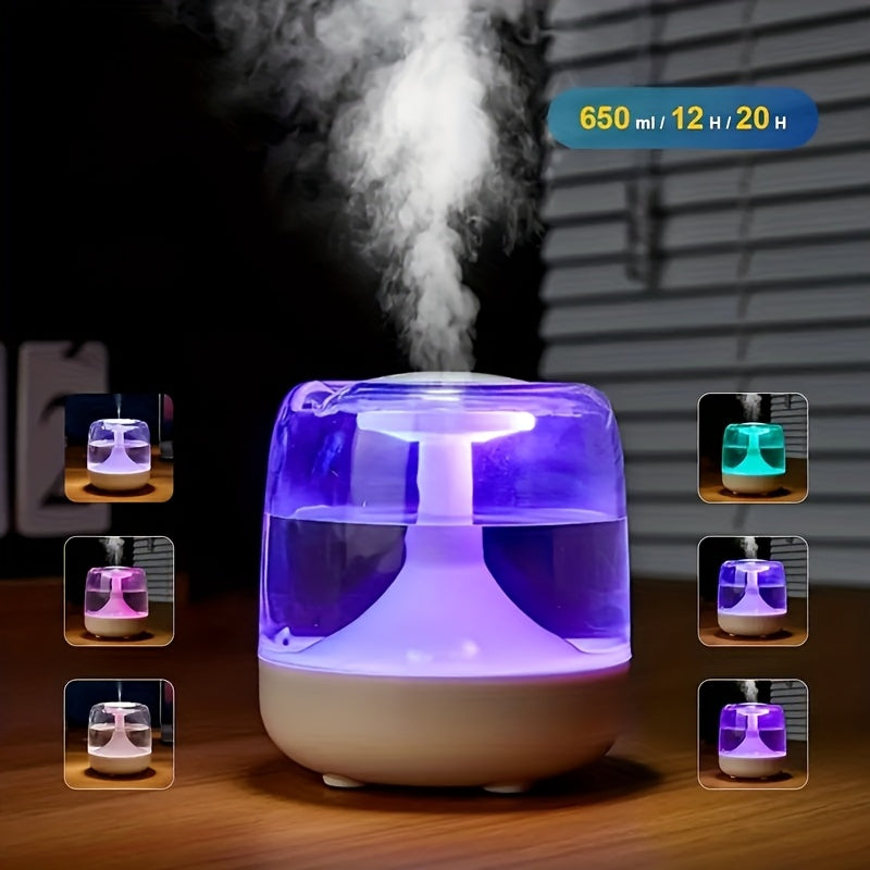 Cool Mist Humidifier Essential Oil Diffuser 21.98oz Large Capacity with Color Night Light USB Portable Bedroom Humidifier