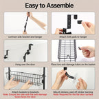 Over The Door Pantry Organizer Heavy Duty Metal – 6 or 8 Tier Door Mounted Storage Rack for Kitchen, Pantry & Spice Management, Holds 80 LBS