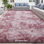 Shaggy Area Rug Extra Large Ultra Soft Fluffy Plush for Living Room & Bedroom – Non-Slip Machine Washable Carpet 9x12 & 10x14ft, Tie-Dye & Solid Colors