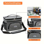 Large Capacity Insulated Lunch Bag Crossbody Shoulder Tote – Reusable Portable Cooler Bag for Work, Picnic, Camping & Travel