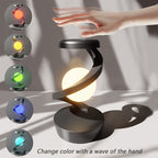 Floating Rotating Lamp with Wireless Charging, Color-Changing LED Table Lamp, Bedside Nightstand Lamp with Atmosphere Night Light – Home & Party Decor