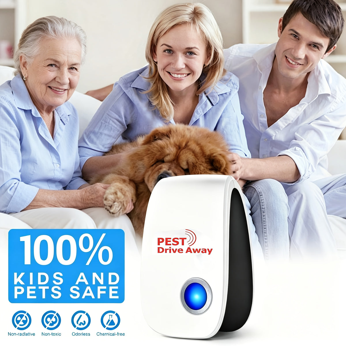 Ultrasonic Pest Control Device 2026 Upgraded Plug-In Repeller for Mosquitoes Mice Cockroaches Ants Spiders Fleas Chemical-Free Indoor Pest Repellent for Home Kitchen Office 4 6 8 Pack