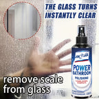 Shower Glass Cleaner Spray – Hard Water Stain & Soap Scum Remover for Shower Doors, Mirrors & Tiles, Streak-Free Shine, Powerful Bathroom Glass Cleaning Formula