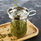 Stainless Steel Mason Jar Funnels Set of 2 - Wide Mouth & Regular Mouth, for Canning Preserving Cooking, Fits All Glass Jars | Nuvia Haven