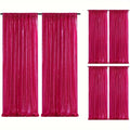 Sequin Curtains Backdrop 4 & 6 Panels 2x8FT - Shimmer Glitter Party Backdrop Curtain for Wedding Birthday Bachelorette Photo Booth, 25 Colors Reusable Event Decoration