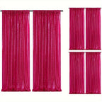 Sequin Curtains Backdrop 4 & 6 Panels 2x8FT - Shimmer Glitter Party Backdrop Curtain for Wedding Birthday Bachelorette Photo Booth, 25 Colors Reusable Event Decoration