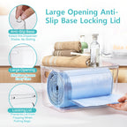 Clear Trash Bag Holder 2-Pack - Stackable Garbage Bag Dispenser for 13/30/33 Gallon Bags, PET Organizer for Under Kitchen Sink, Laundry Room, Pantry & Cabinet Storage