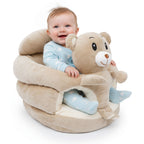 Baby Support Seat Plush Animal Infant Lounger – Ultra-Soft Cushioned Tummy Time Seat for Babies & Toddlers, Non-Toxic Fabric, No Assembly, Elephant Grey, Bear Pink & Bear Khaki