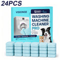 Washing Machine Cleaner Tablets 24-Pack – 12-Month Supply, Deep Clean & Deodorize for Pet Owners, Front & Top Load Safe