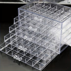 Transparent 5 Layer Drawer Storage Box Nail Jewelry Organizer – 120 Cell Stackable Nail Art Polish Holder for Earrings Rings Necklaces Small Accessories