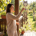 Wolf Wind Chimes Outdoor Metal – Unique Wolf Gift for Women & Men, Memorial Sympathy Birthday Gift, Patio Garden Porch & Yard Decor