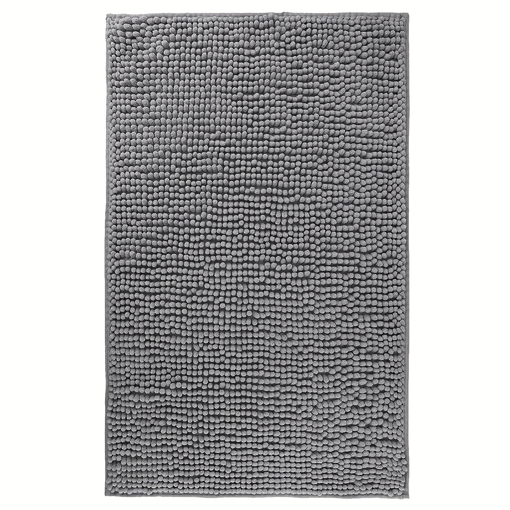 Chenille Bathroom Rug Extra Soft Absorbent Bath Mats for Bathroom Floor – Non-Slip, Water Absorbent, Machine Washable Bath Mat