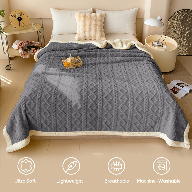 Heavyweight Plush Bedspread Ultra Soft Cozy Bed Cover Machine Washable Decorative Throw for Master Bedroom - 4 Sizes 5 Colors White Light Grey Light Blue Dark Gray Sea Blue