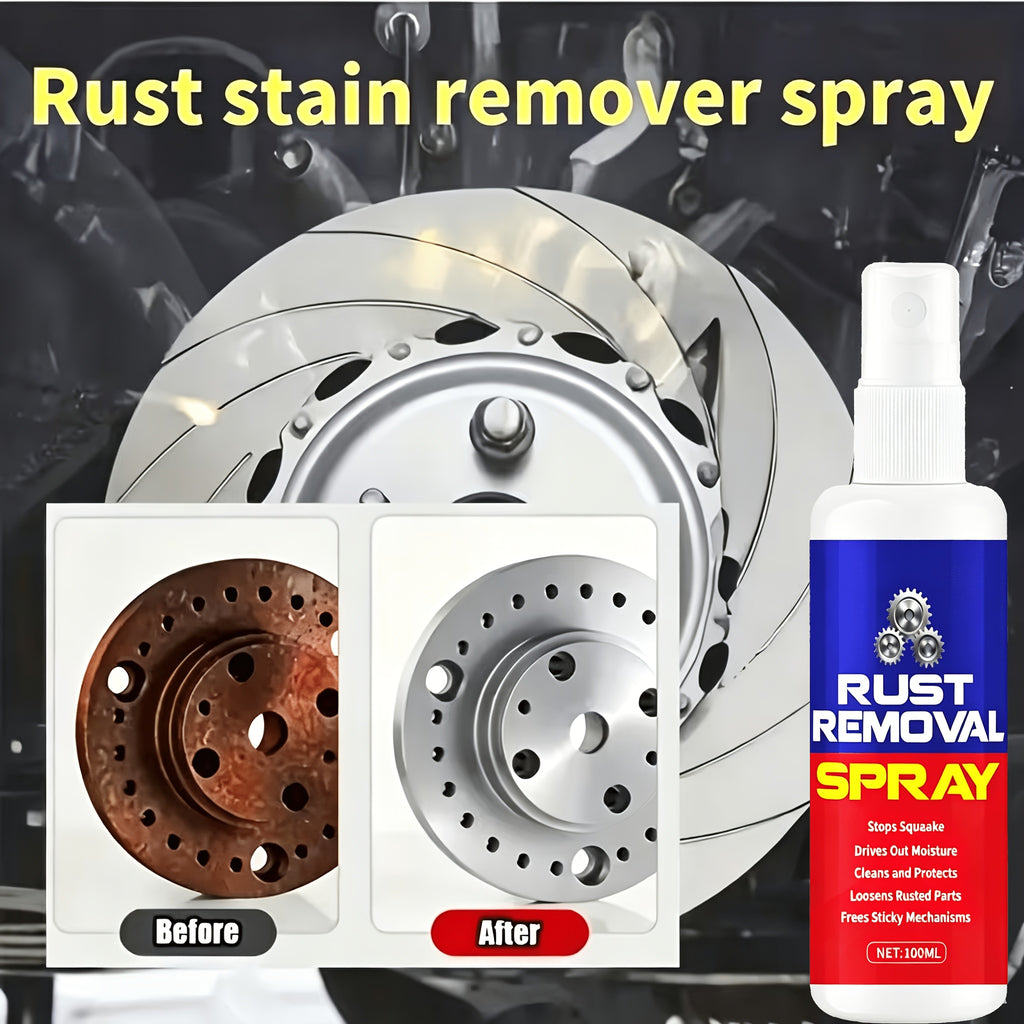 Multi-Purpose Rust Remover Spray for Metal Surfaces | Derusting Liquid for Automobile Wheel Hub, Furniture & Tools, Powerful Decontamination Quick Dry Formula, Smooth Reliable Rust Removal