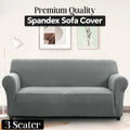 Plush Thick Spandex Sofa Cover Elastic Bottom – Soft Stretchable Couch Slipcover, Non-Slip, Machine Washable, 6 Colors, 2/3 Seater, Living Room Apartment Office Home Decor