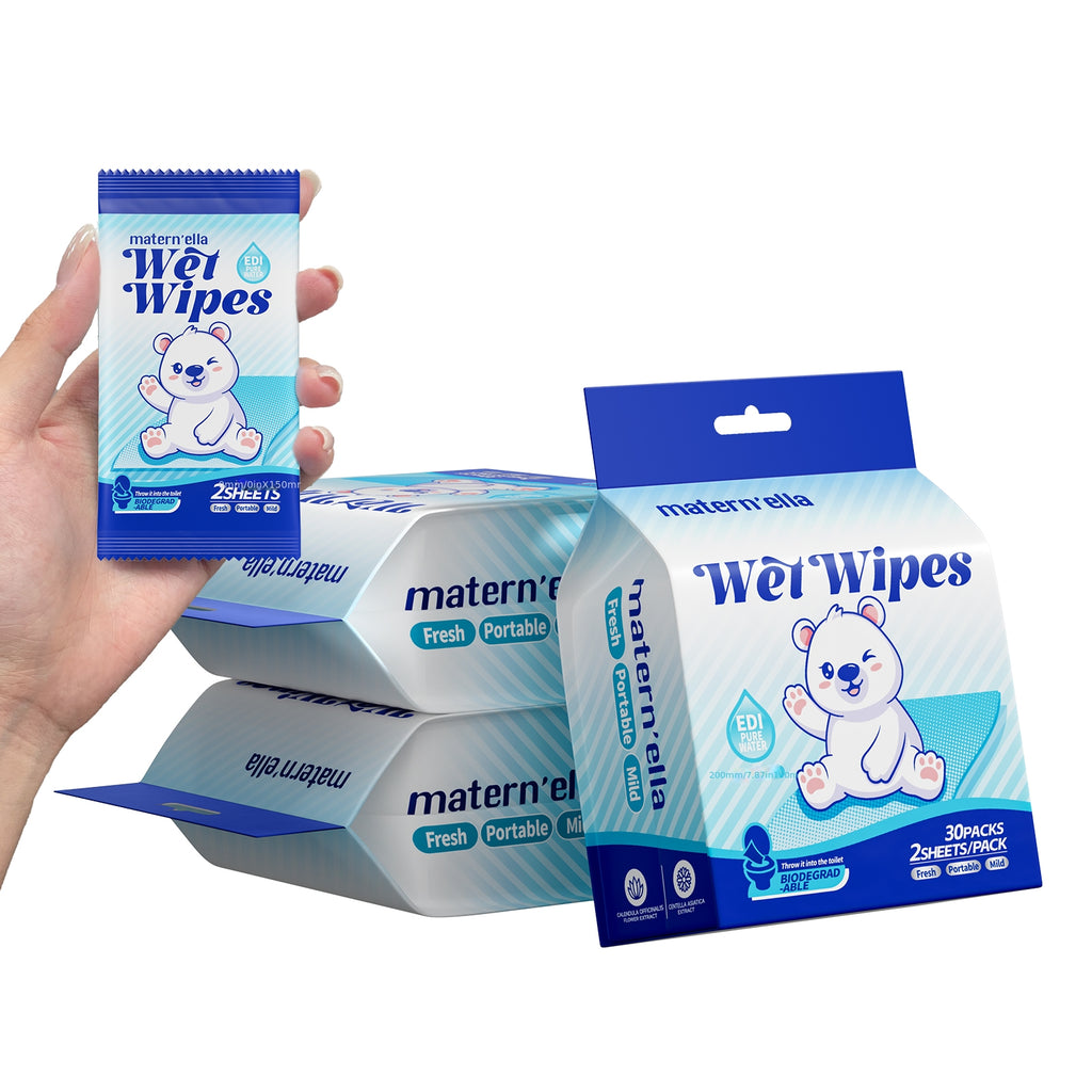 Flushable Wet Wipes with Probiotics Fragrance Free Sewer Safe Soft Thick Plant-Based Disposable Wipes for Personal Care Incontinence Travel Camping Available in Multiple Pack Sizes