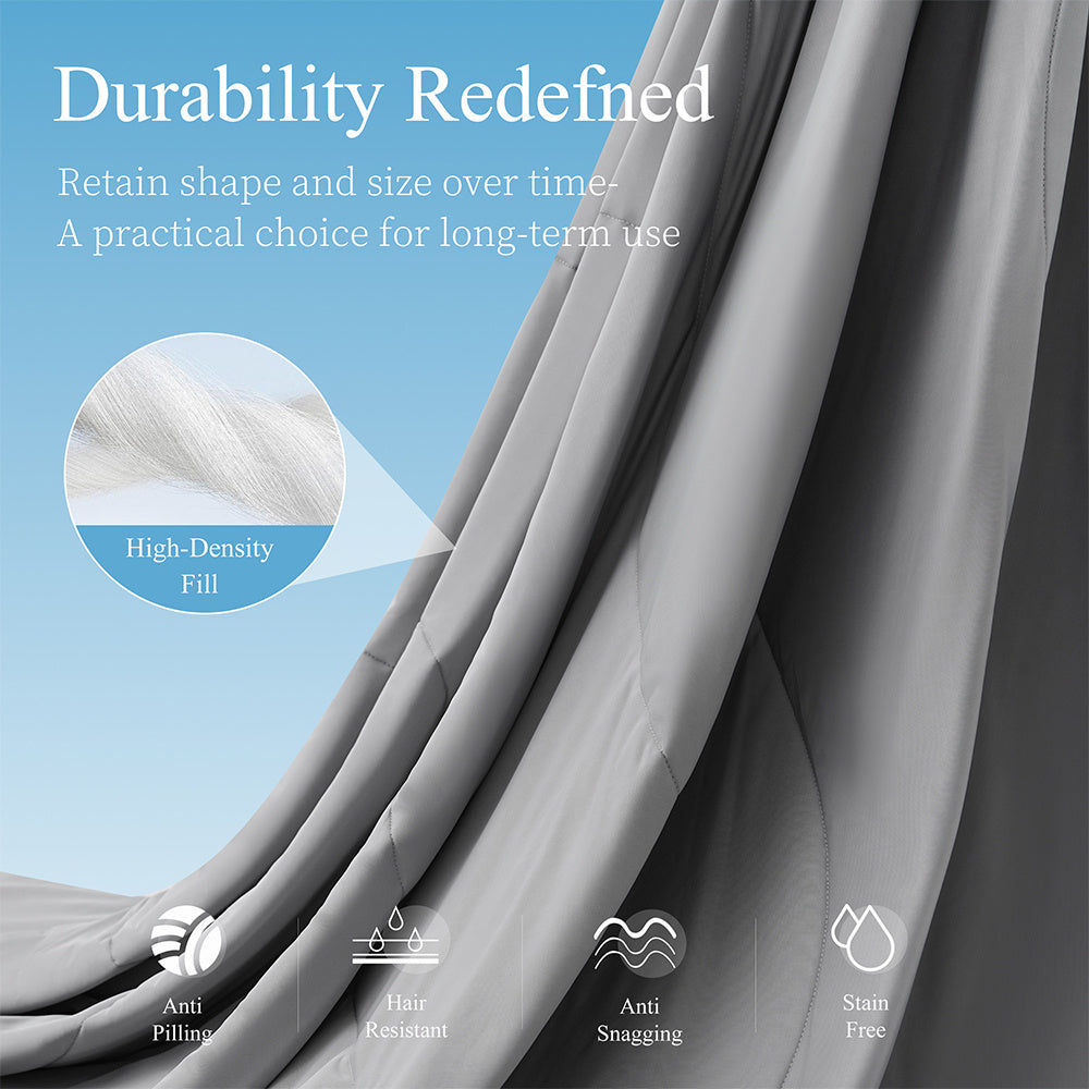 Cooling Blanket for Hot Sleepers – Breathable Lightweight Bedspread with Cooling Technology | All-Season, Machine Washable | Twin, Queen & King | White, Grey, Beige, Light Blue, Navy Blue