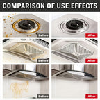Kitchen Degreaser Spray with Brush Oil Stain Remover Cleaner for Cookware Range Hood Stove Mild Formula Surface Safe Kitchen Cleaning Set