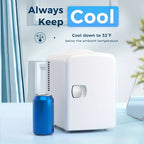 Compact Mini Fridge with Freezer 3.1 Cu Ft, 2-Door Small Refrigerator with Adjustable Glass Shelves for Bedroom, Office, Dorm, Kitchen & Apartment – Black or White