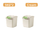 Large Capacity Rice Storage Box with Lid & Universal Wheels – Sealed PP Cereal Container, Movable Kitchen Pantry Storage, 2-Pack or 4-Pack (11–55 lbs)