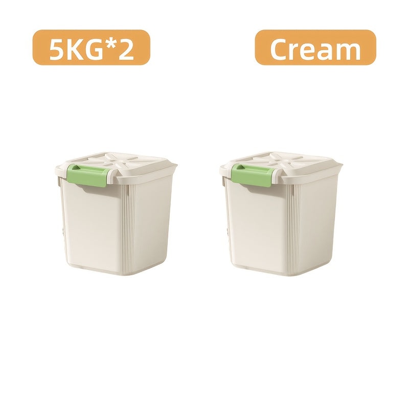 Large Capacity Rice Storage Box with Lid & Universal Wheels – Sealed PP Cereal Container, Movable Kitchen Pantry Storage, 2-Pack or 4-Pack (11–55 lbs)