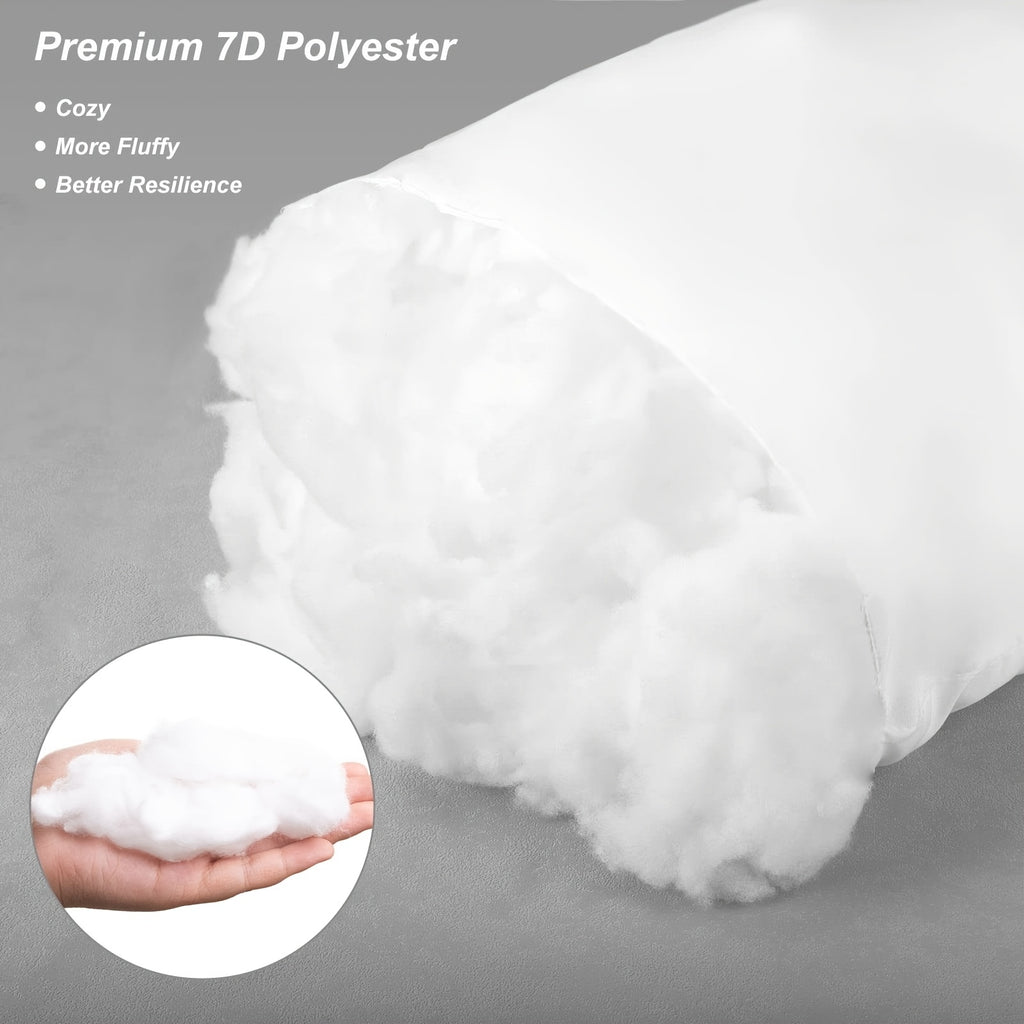 4-Pack 18x18 Pillow Inserts Waterproof Square Stuffer Pillow Form Hug Pillow Core for Living Room Bedroom Patio Sofa Indoor Outdoor