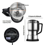 Electric Coffee Bean Grinder 300W 400g/14oz, 8-Blade Stainless Steel, One-Touch Button, Grinds Up to 36 Cups in 10 Seconds – Also for Spices, Grains & Nuts