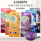 Air Freshener Odor Eliminator 4-Pack and 12-Pack Lasts Up to 30 Days Each for Bathroom Kitchen Garbage Can Cat Litter Box Car 6 Scents Lavender Lemon Paeonia