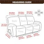 8-Piece Recliner Slipcover Set for 3-Seat Sofa – Flexible Soft Slide Sleeve Furniture Protector with Pocket, Stretch Couch Cover for Living Room, Office & Sofa Chair