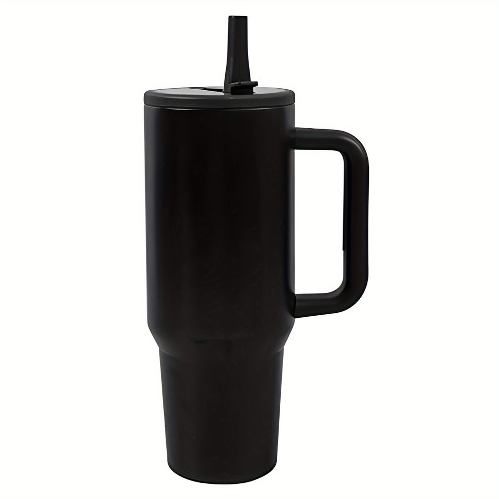 40oz Insulated Tumbler with Straw & Handle - Double Wall Stainless Steel Vacuum Cup for Hot & Cold Drinks, Reusable Travel Mug, 8 Colors | Nuvia Haven