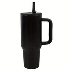 40oz Insulated Tumbler with Straw & Handle - Double Wall Stainless Steel Vacuum Cup for Hot & Cold Drinks, Reusable Travel Mug, 8 Colors | Nuvia Haven