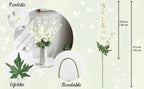 Artificial Delphinium Flowers 6pcs 33.5 Inch Long Stem Faux Snapdragon for Vase, Wedding, Home & Party Decor