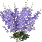 Artificial Delphinium Flowers 6pcs 33.5 Inch Long Stem Faux Snapdragon for Vase, Wedding, Home & Party Decor
