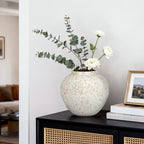 Large Ceramic Flower Vase Farmhouse Rustic – 13" Tall Table Vase for Living Room, Bedroom, Kitchen & Office, Vintage Boho Home Decor for Bookshelf, Fireplace, Coffee Desk & Dining Table Centerpiece