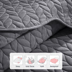 Microfiber Quilt Bedspread Set All Season Lightweight – Soft Breathable Quilted Coverlet Twin Full Queen King 16 Colors Machine Washable