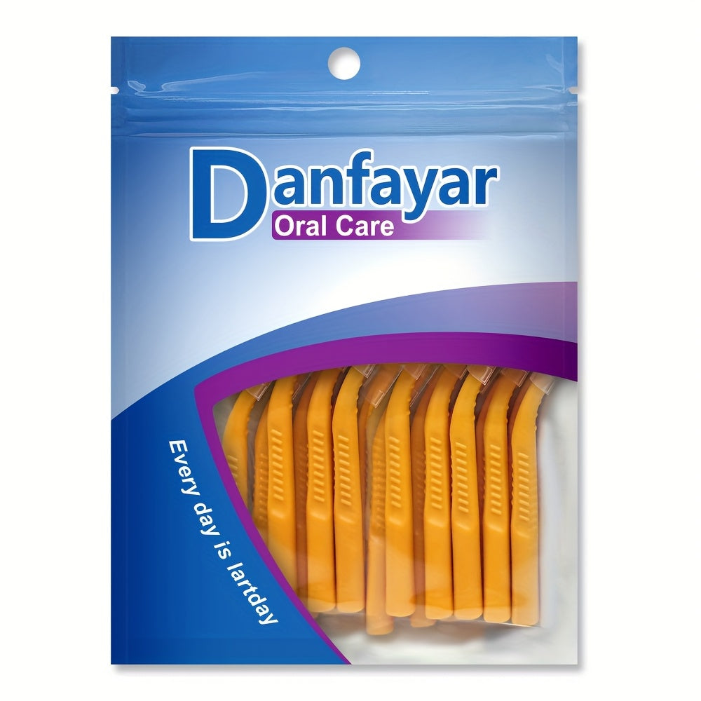 Interdental Brushes 36 Pack L-Shaped - Soft Nylon Bristle Floss Picks for Braces Teeth Cleaning Sensitive Gums Adults Multiple Sizes
