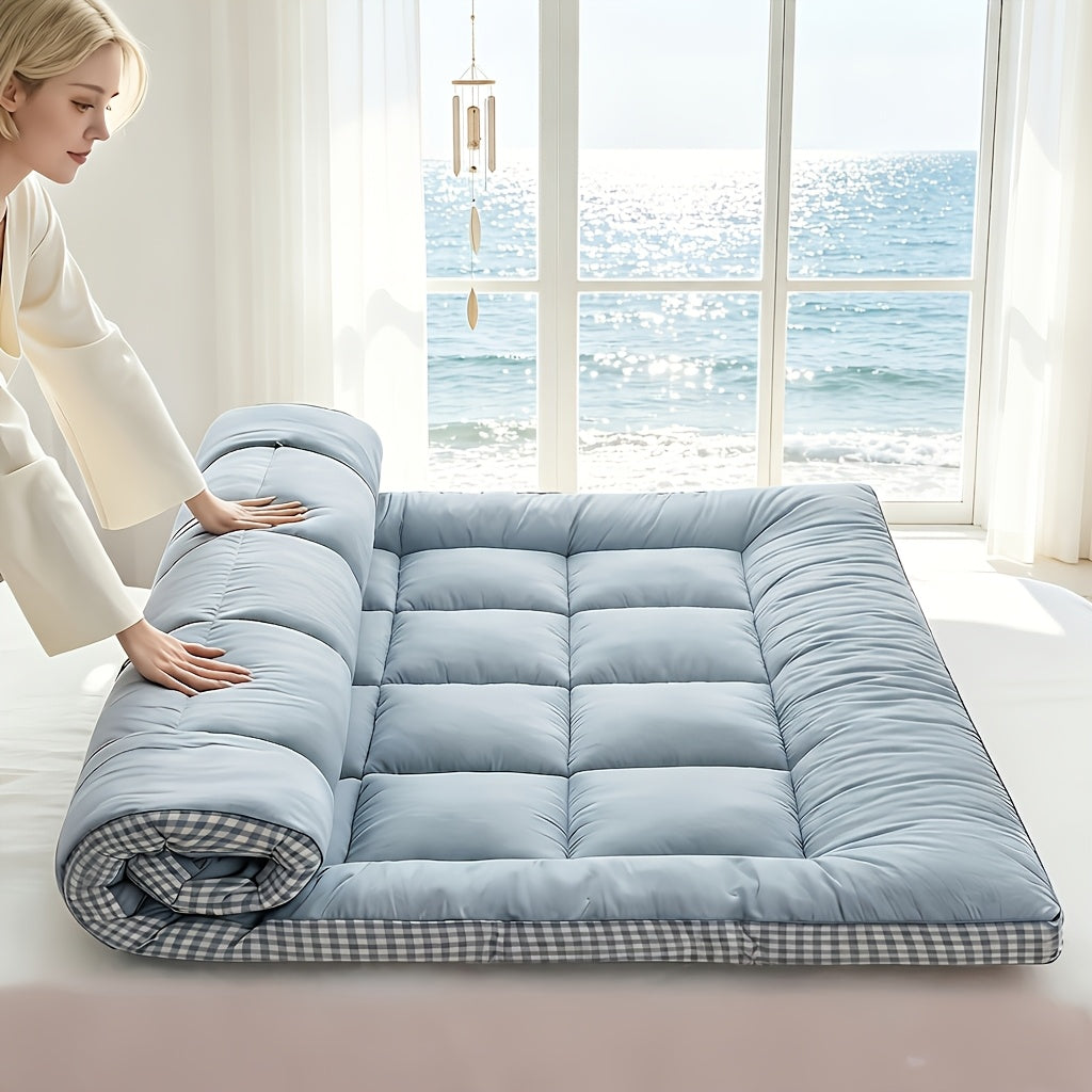 Cooling Breathable Mattress Topper | Soft Fiber Fill | Woven Fabric Cover | All Seasons | 6 Colors | Twin Full Queen King