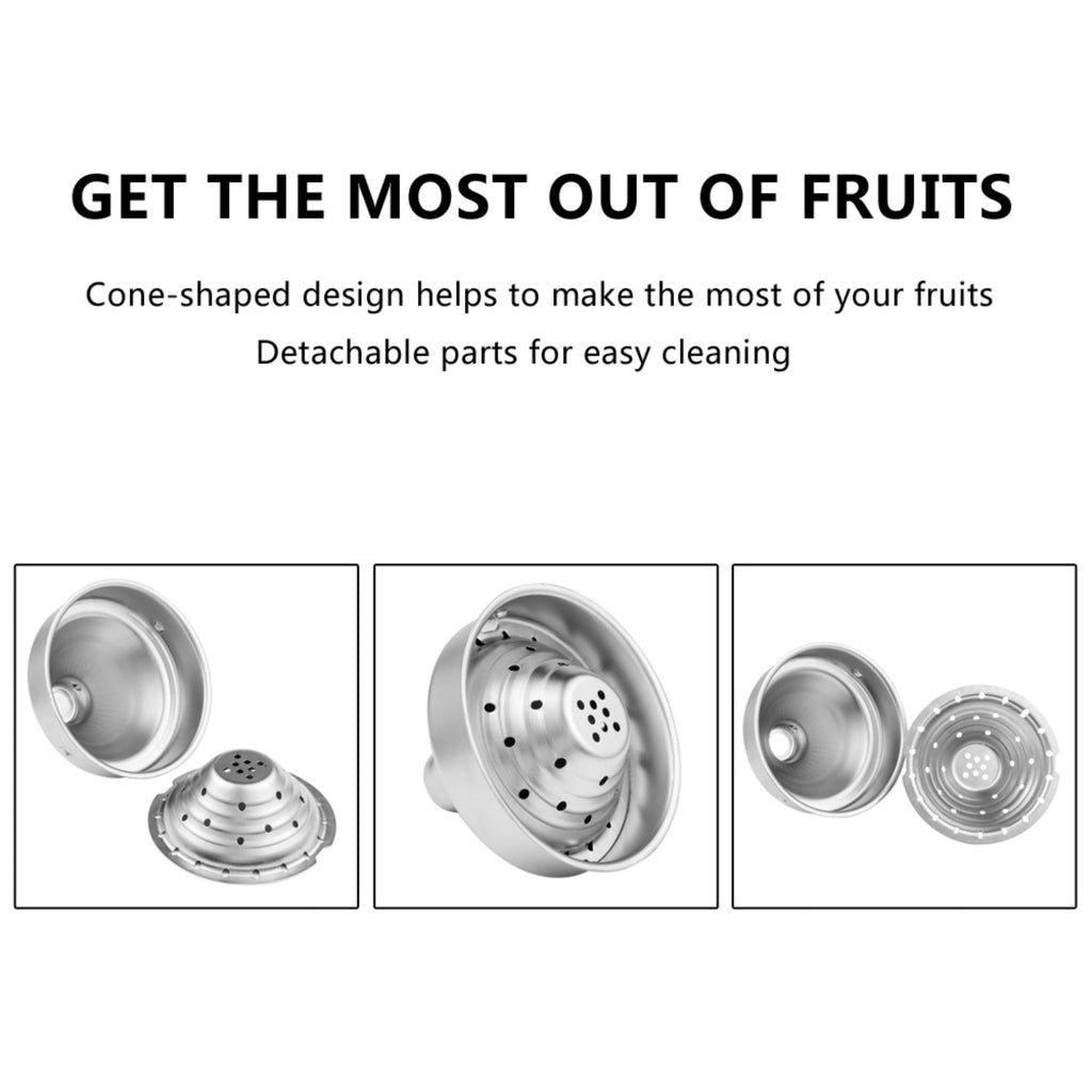 Manual Citrus Juicer Heavy Duty Cast Iron Hand Press Juice Squeezer for Orange Lemon Lime Pomegranate - Commercial Grade Fruit Juicer with Safety Lock & Stainless Steel Strainer