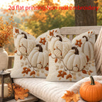 Boho Rustic Pumpkin Fall Throw Pillow Covers Set of 2 – Farmhouse Cushion Covers with Zipper, 4 Sizes 12x12 16x16 18x18 20x20 for Sofa Bed Car Autumn Decor, No Inserts