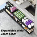 Pull Out Cabinet Organizer Shelf – Expandable Sliding Storage Drawer, Heavy Duty Carbon Steel, No Drill Under Sink Basket for Kitchen, Bathroom & Laundry, 2/4/6 Pack