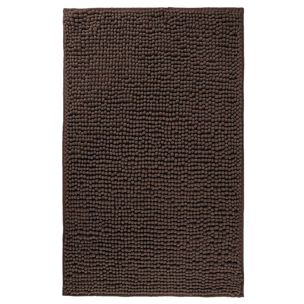 Chenille Bathroom Rug Extra Soft Absorbent Bath Mats for Bathroom Floor – Non-Slip, Water Absorbent, Machine Washable Bath Mat