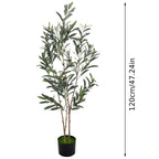 Artificial Olive Tree with Realistic Black Fruits – 4 Heights 47–83 Inch Nordic Mediterranean Faux Plant for Living Room, Kitchen, Hotel & Office | No Maintenance Indoor Decor
