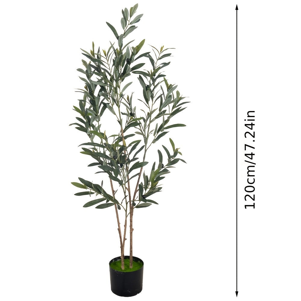 Artificial Olive Tree with Realistic Black Fruits – 4 Heights 47–83 Inch Nordic Mediterranean Faux Plant for Living Room, Kitchen, Hotel & Office | No Maintenance Indoor Decor