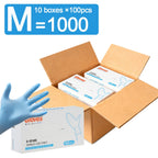 5 Mil Blue Nitrile Disposable Gloves Bulk Pack – 100 to 1000pcs, Waterproof & Anti-Slip, Powder-Free Latex-Free, S/M/L Sizes for Cooking, Cleaning, Food Prep & Pet Care, Non-Sterile