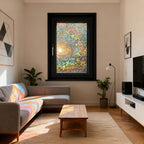 Rainbow Privacy Window Film Static Cling No Glue - Decorative UV Blocking Sun Film, 60% Privacy, Rainbow Light Effect for Home Bathroom Office, 7 Sizes