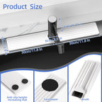 Diatomite Stone Sink Faucet Mat 23.6x3.9 Inch - Quick Drying Absorbent Countertop Mat for Kitchen and Bathroom Sink Area - Natural Diatom Mud Faucet Splash Pad