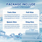 Cooling Bamboo Bed Sheet Set 4-Piece - Soft Lightweight Breathable Deep Pocket 16" Fitted Sheet, Flat Sheet & 2 Pillowcases, Machine Washable Summer Bedding, Twin Full Queen King, 12 Colors