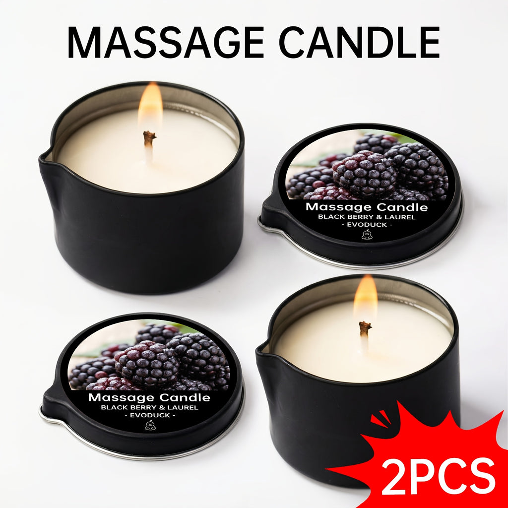 2-in-1 Soy Wax Massage Oil Candle Essential Oil Scented Warm Moisturizing Body Lotion Luxury Spa Candle Gift Set for Women Nail Salon Pedicure Wedding Christmas Valentine 1pc 2pc 6pc 17 Scents